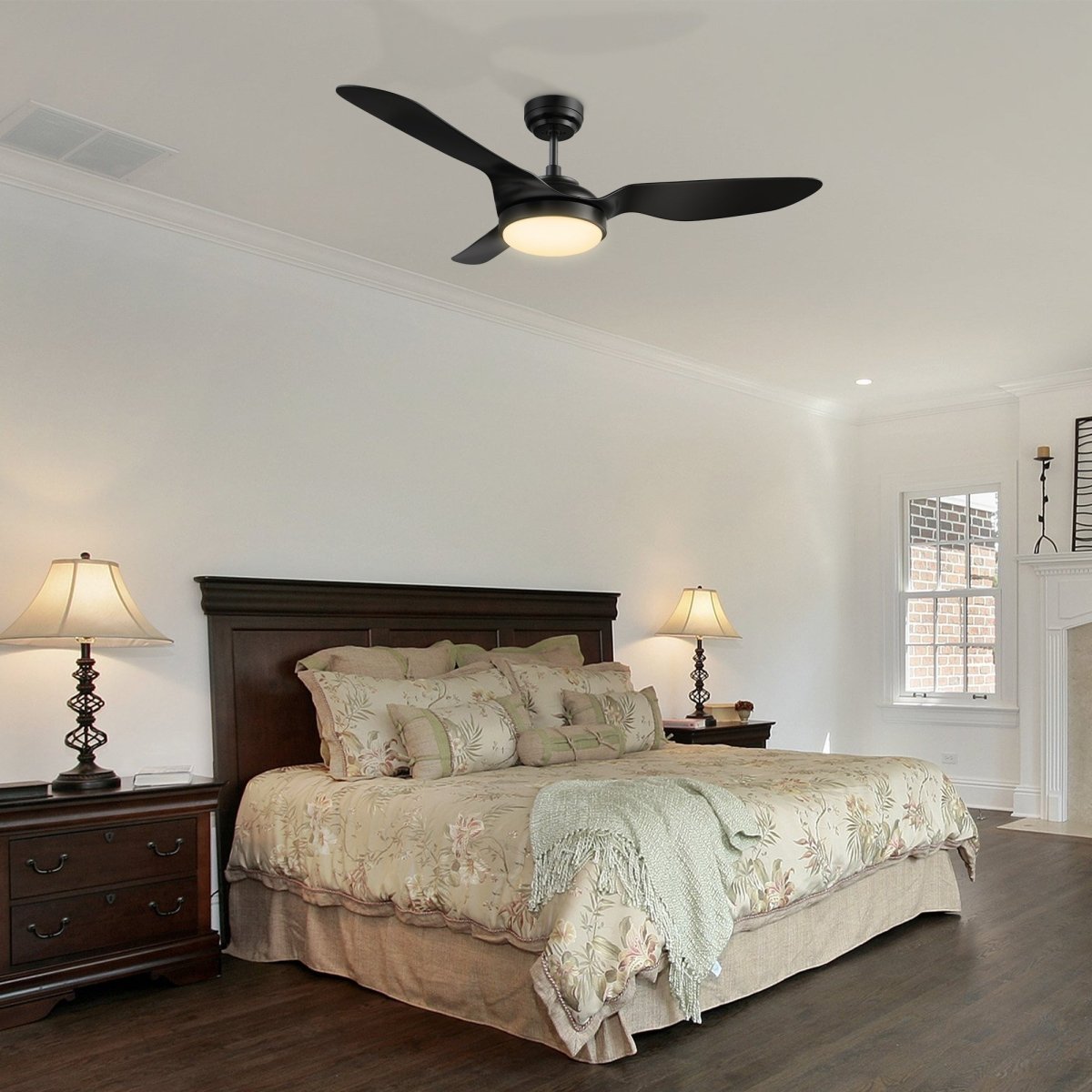 Vena 52 inch 3 - Blade Smart Ceiling Fan with LED Light & Remote - LEDMyPlace