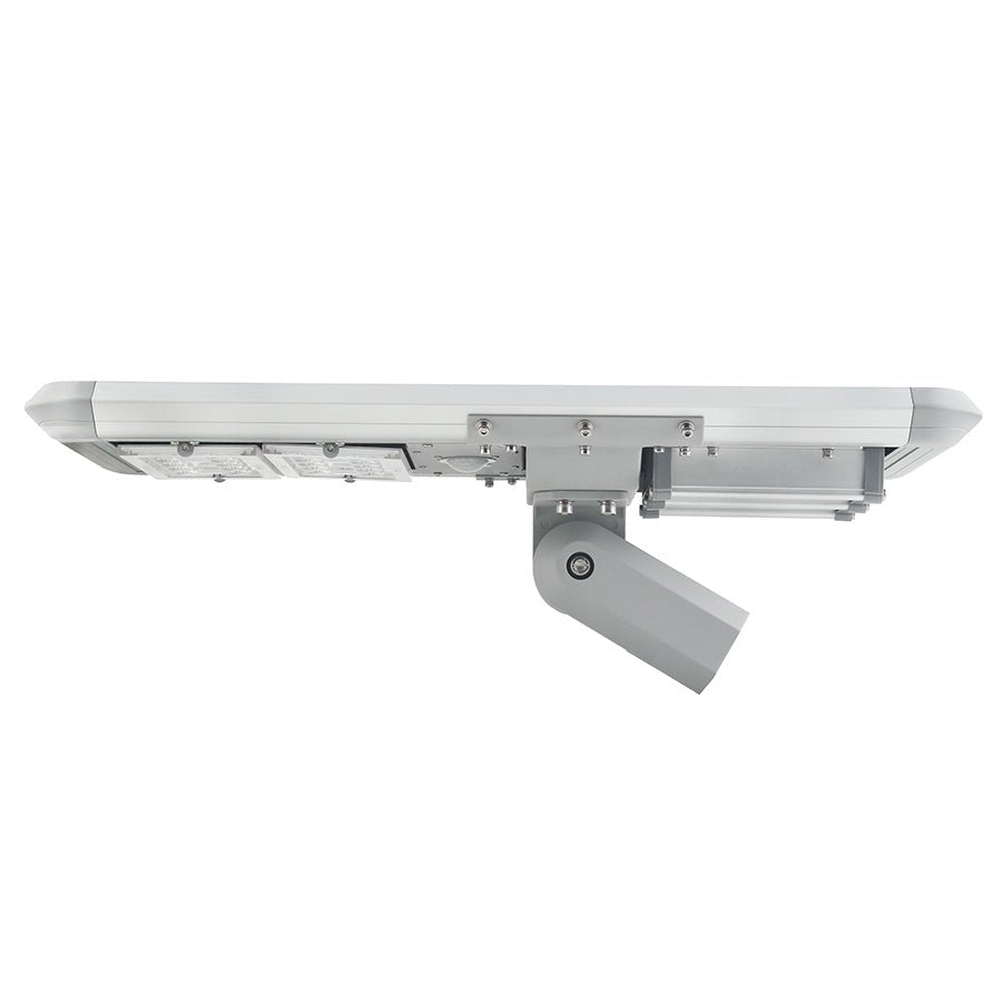 20W Outdoor LED Solar Street Light, 5700K, 2500LM, 18VDC, IP66, Adjustable Mount, Silver - LEDMyPlace