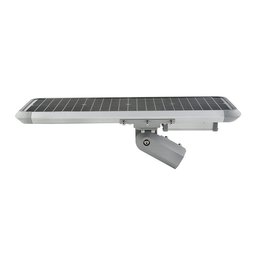 20W Outdoor LED Solar Street Light, 5700K, 2500LM, 18VDC, IP66, Adjustable Mount, Silver - LEDMyPlace