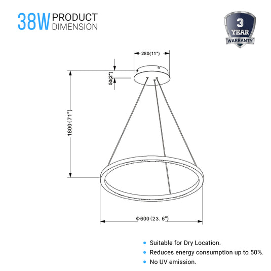 dimmable-1-ring-38w-3000k-round-led-chandelier-lights