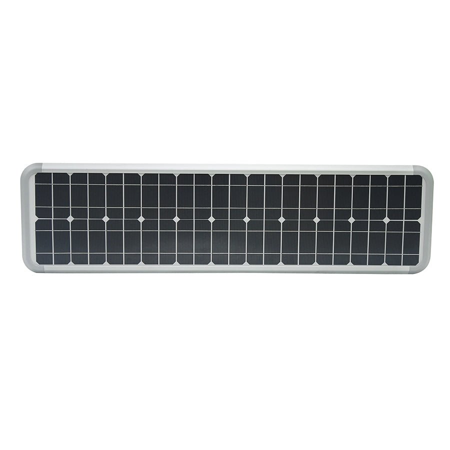 40W Outdoor LED Solar Street Light, 5700K, IP66, 18VDC, Adjustable Mount, Silver - LEDMyPlace