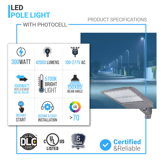 300w-led-pole-light-with-photocell-5700k-universal-mount-silver-ac100-277v