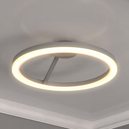 Ceiling Lamp, Circle Shade Led Round Shade Ceiling Lights for Bedroom Hallway,  31W, 3000K, 1285LM, Simple Close to Ceiling Fixtures, Dimmable, Aluminum Body Finish
