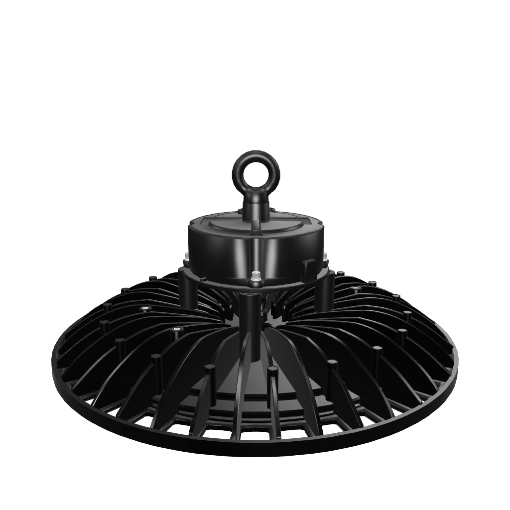 Gen23 UFO LED High Bay Light, 240W/220W/200W Wattage Adjustable, 5700K 131 LM/W, Waterproof IP65, 1-10V Dimmable, AC277-480V High Voltage, UL, DLC Listed, For Factory, Workshop, Barn, Garage, Commercial Shop, Warehouse, Airport
