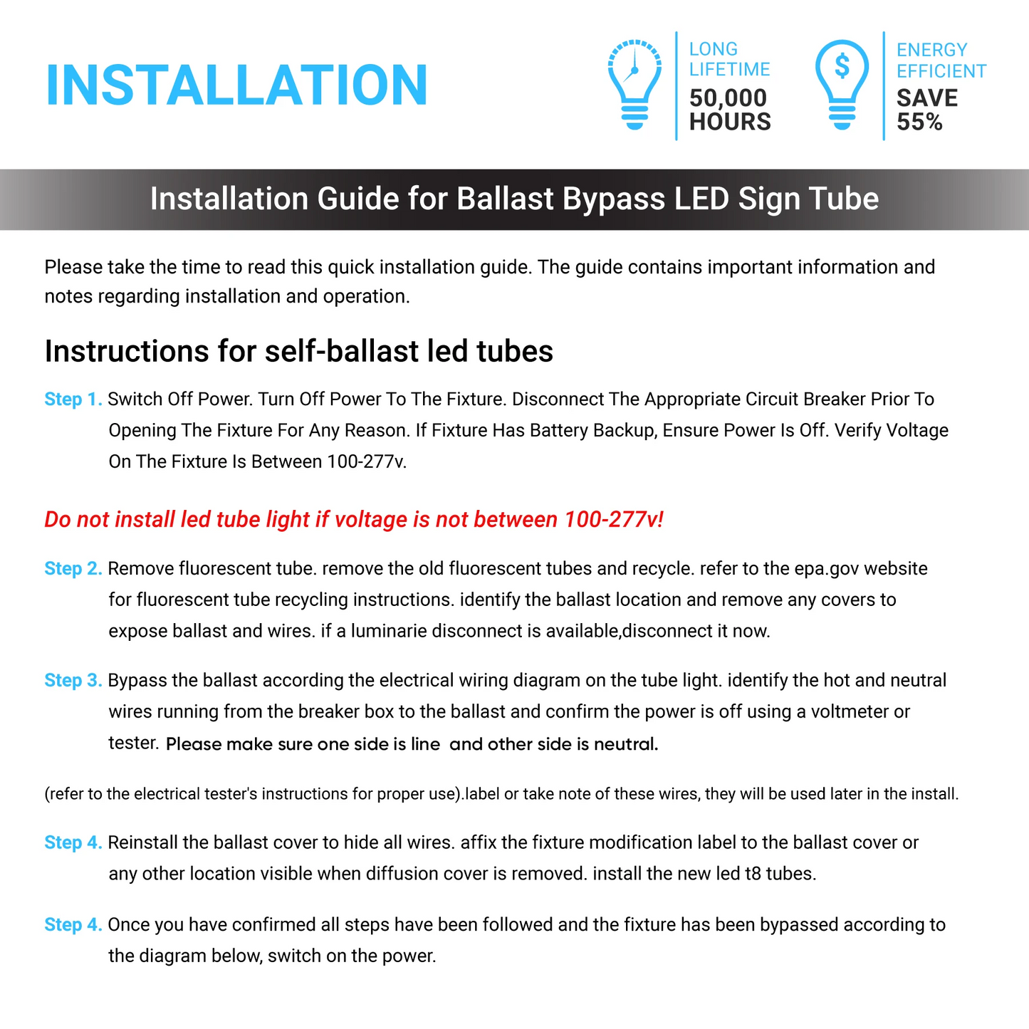 T8 LED Sign Tubes with R17 Base, Work without Ballast, 360 Degree Advertisement Lighting, LED Outdoor Tubes For Double Sided Signs
