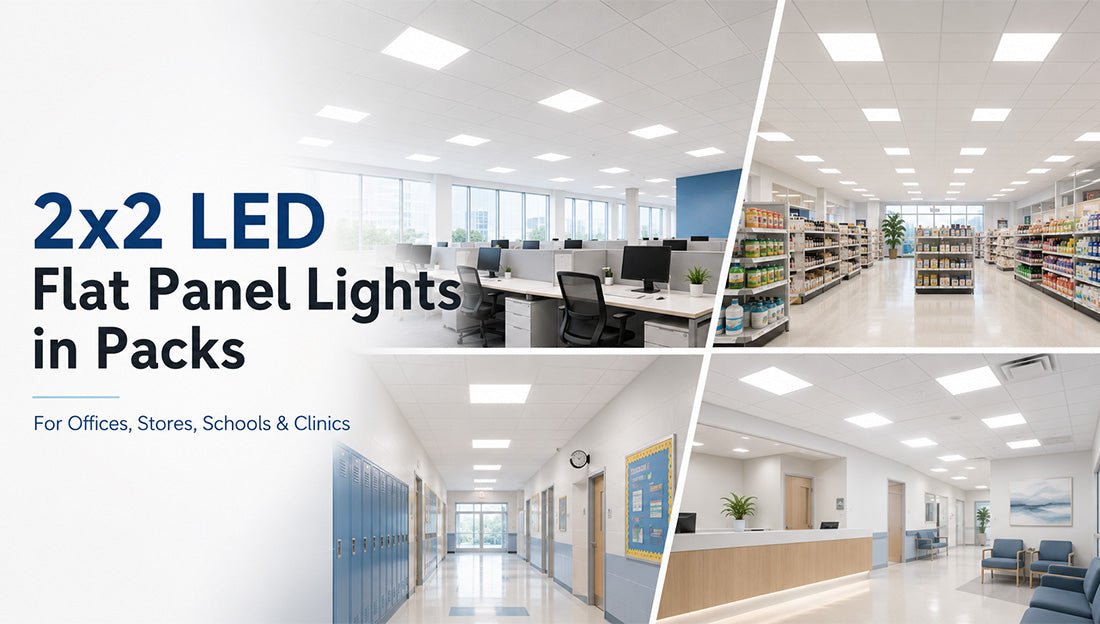 2x2 LED Flat Panel Lights in Packs for Offices, Stores, Schools, and Clinics - LEDMyPlace