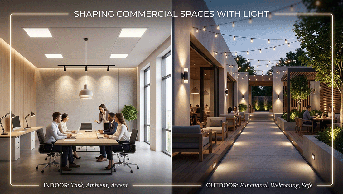 Commercial Lighting Types Used Across Different Spaces