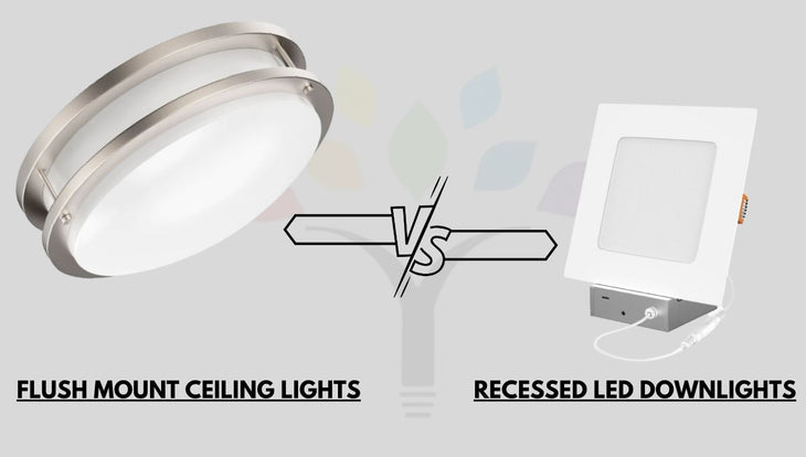 What is the difference between flush mount and recessed LED downlights?