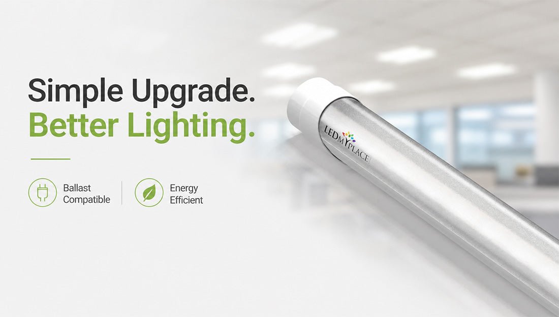 Ballast Compatible T8 LED Tube (4FT 20W) for Easy Lighting Upgrade - LEDMyPlace