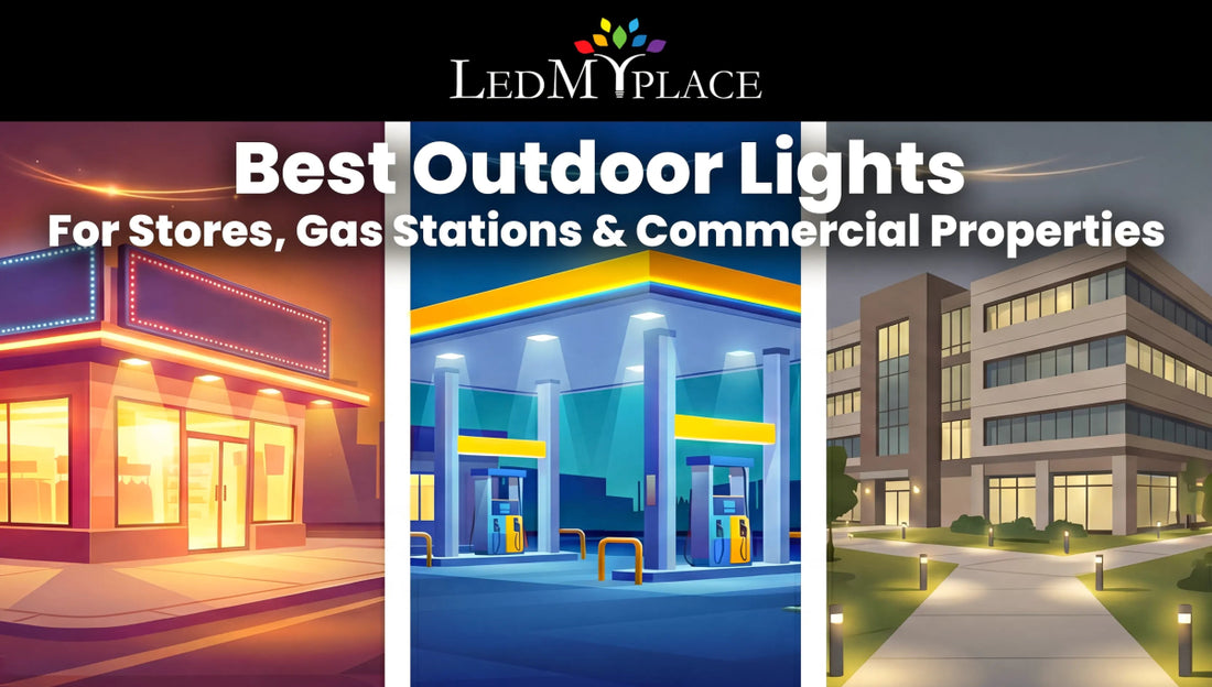 Best Outdoor Lights for Stores, Gas Stations &Commercial Properties - LEDMyPlace