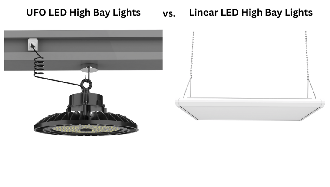 Choosing the Best Warehouse Lighting: UFO Lights vs. Linear Lights - LEDMyPlace