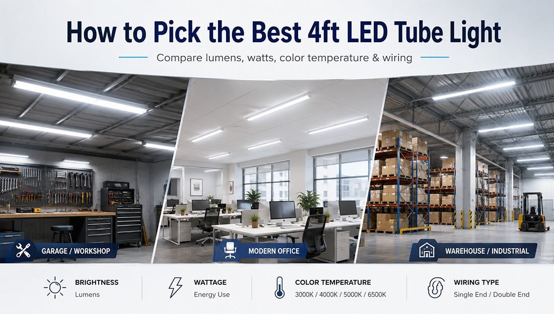 Comparing 4ft LED Tube Lights: How to Pick the Best One - LEDMyPlace