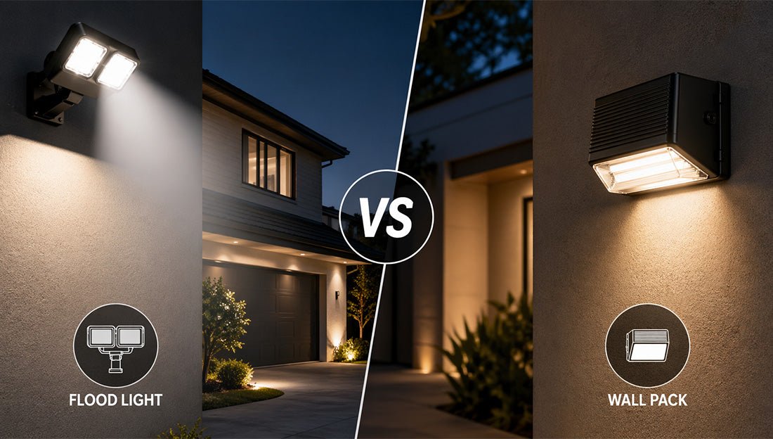 Flood Light vs Wall Pack: Which Light Is Best for Your Home? - LEDMyPlace