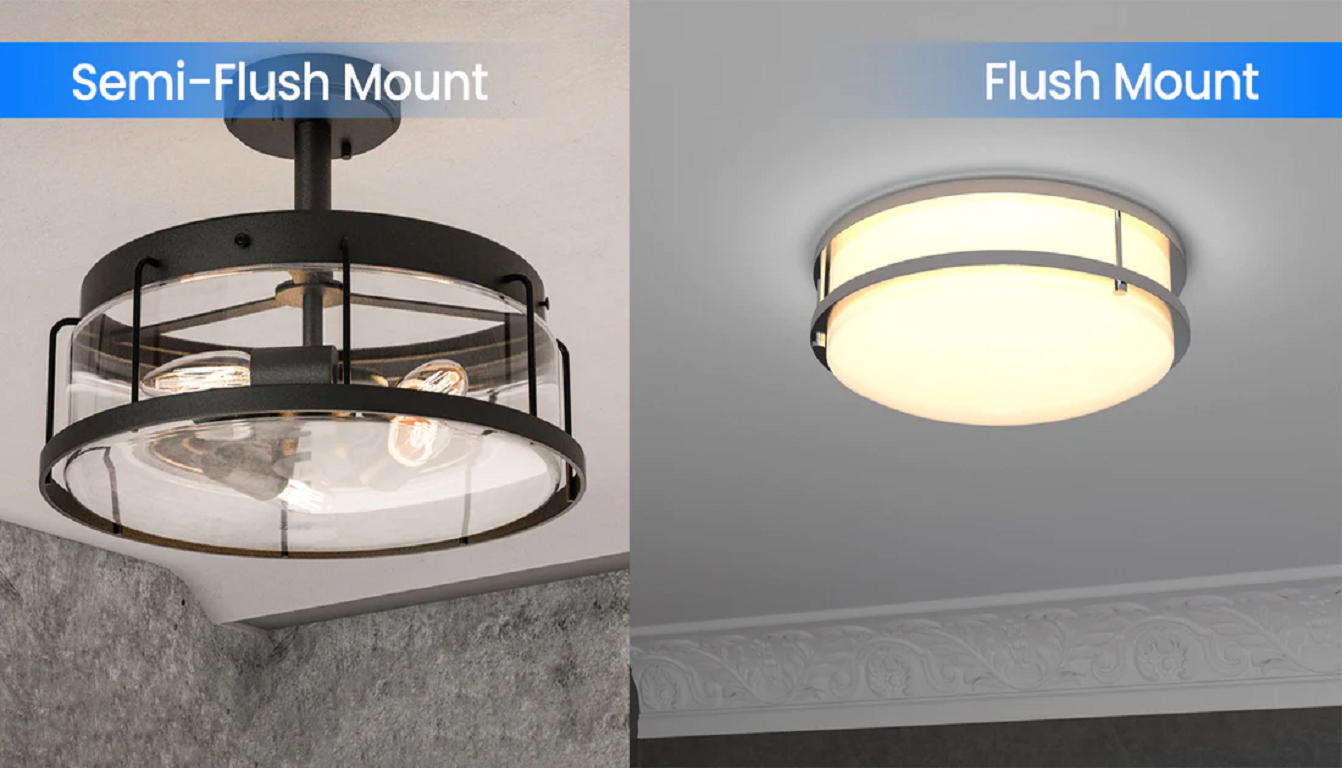 Everything You Need to know about Semi-Flush Mount and Flush Mount Lig –  LEDMyPlace