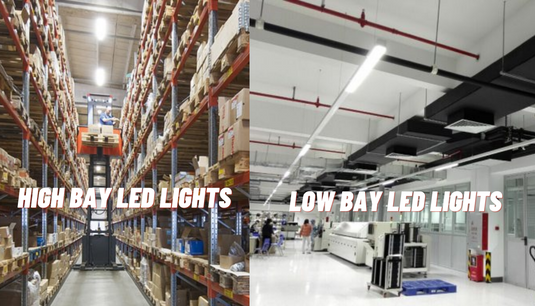 What is the difference between high bay and low bay LED lights?