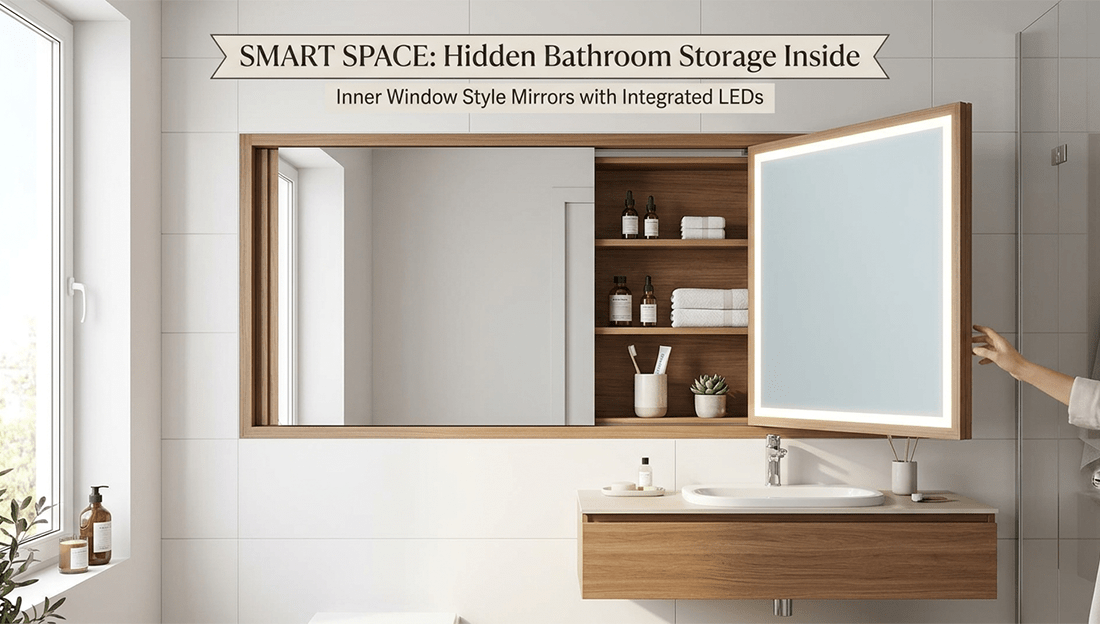 Inner Window Style Mirrors: Hidden Storage for Bathrooms - LEDMyPlace