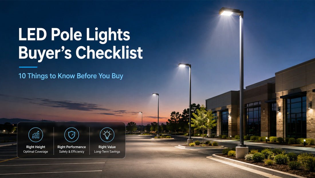 LED Pole Lights Buyer's Checklist: 10 Things to  Know Before You Buy - LEDMyPlace