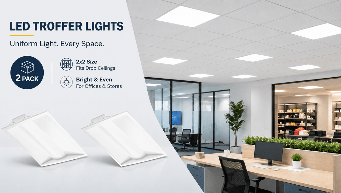 LED Troffer Lights in Packs for Offices, Stores, and Workspaces - LEDMyPlace