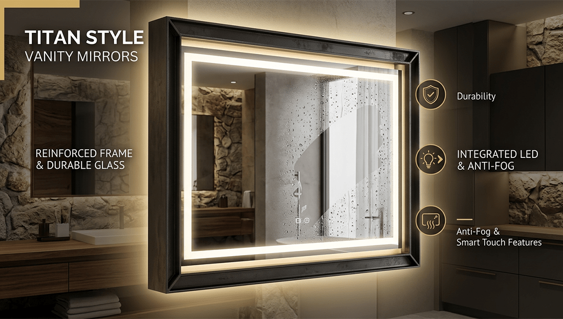 Titan Style LED Vanity Mirrors: Premium Bathroom Mirror Guide 2026 - LEDMyPlace