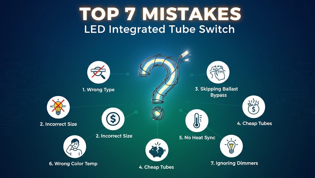 Top 7 Mistakes People Make When Switching to LED Integrated Tubes - LEDMyPlace