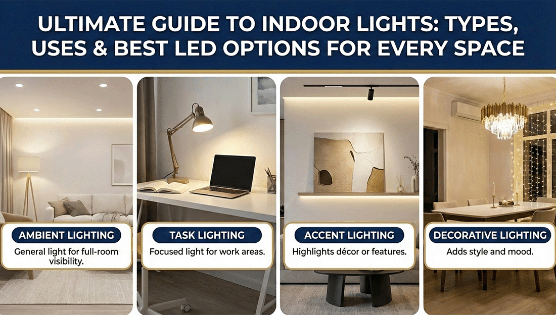 Ultimate Guide to Indoor Lights: Types, Uses & Best LED Options for Every Space - LEDMyPlace
