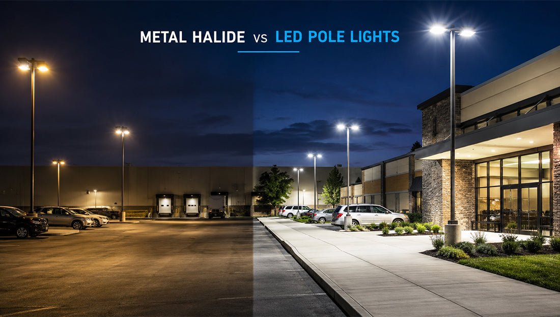 Why Businesses Are Switching from Metal Halide to LED Pole Lights - LEDMyPlace