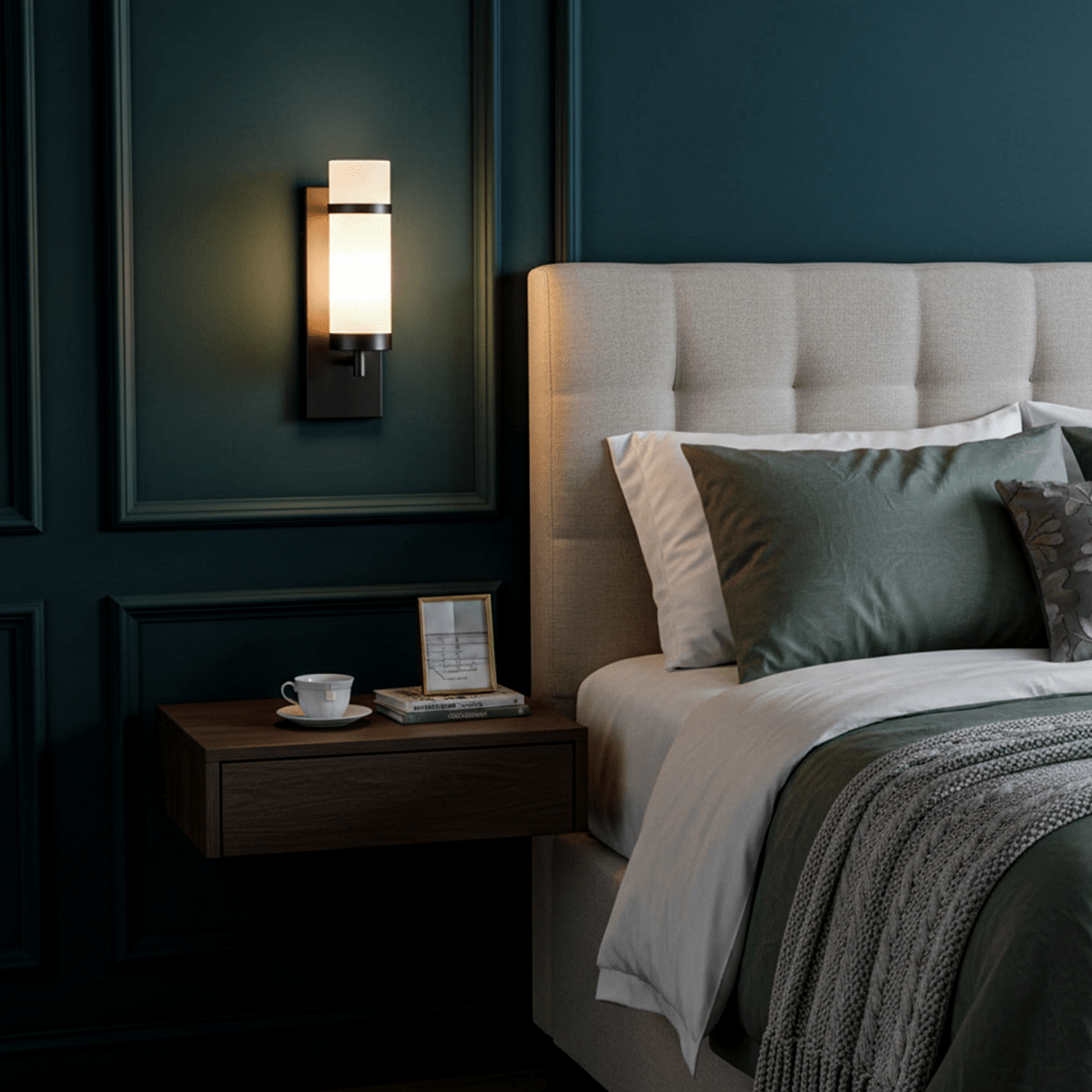 1 - Light, Oil Rubbed Bronze/Satin Nickel Finish Wall Sconce with White Glass shade, Wall Mounted Lamps for Home Hotel Corridor Restaurant - LEDMyPlace