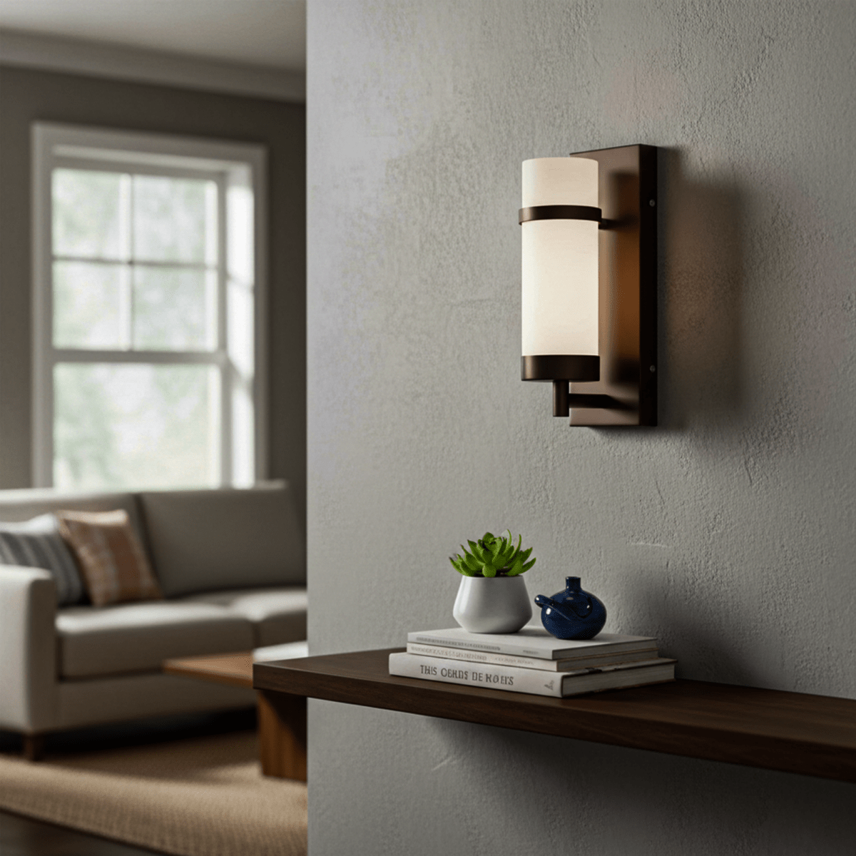 1 - Light, Oil Rubbed Bronze/Satin Nickel Finish Wall Sconce with White Glass shade, Wall Mounted Lamps for Home Hotel Corridor Restaurant - LEDMyPlace