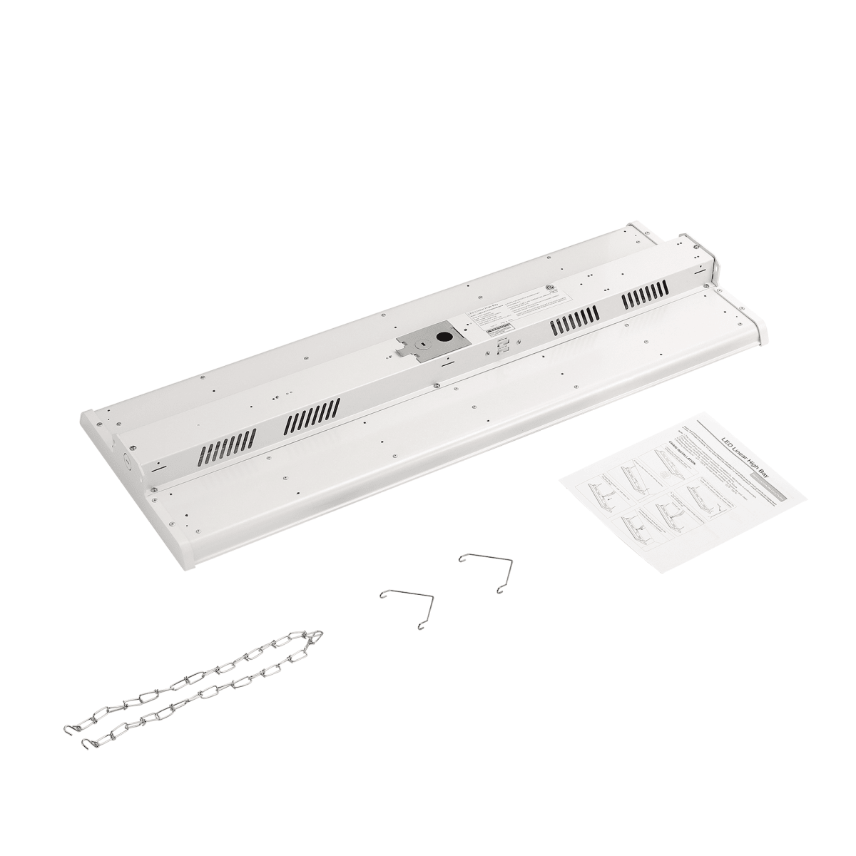 100/130/160W 2FT Selectable Wattage LED Linear High Bay Light with 160 lm/W Efficiency, 0 - 10V Dimming & Multi - CCT 4000K/5000K/5700K - 4 Pack - LEDMyPlace