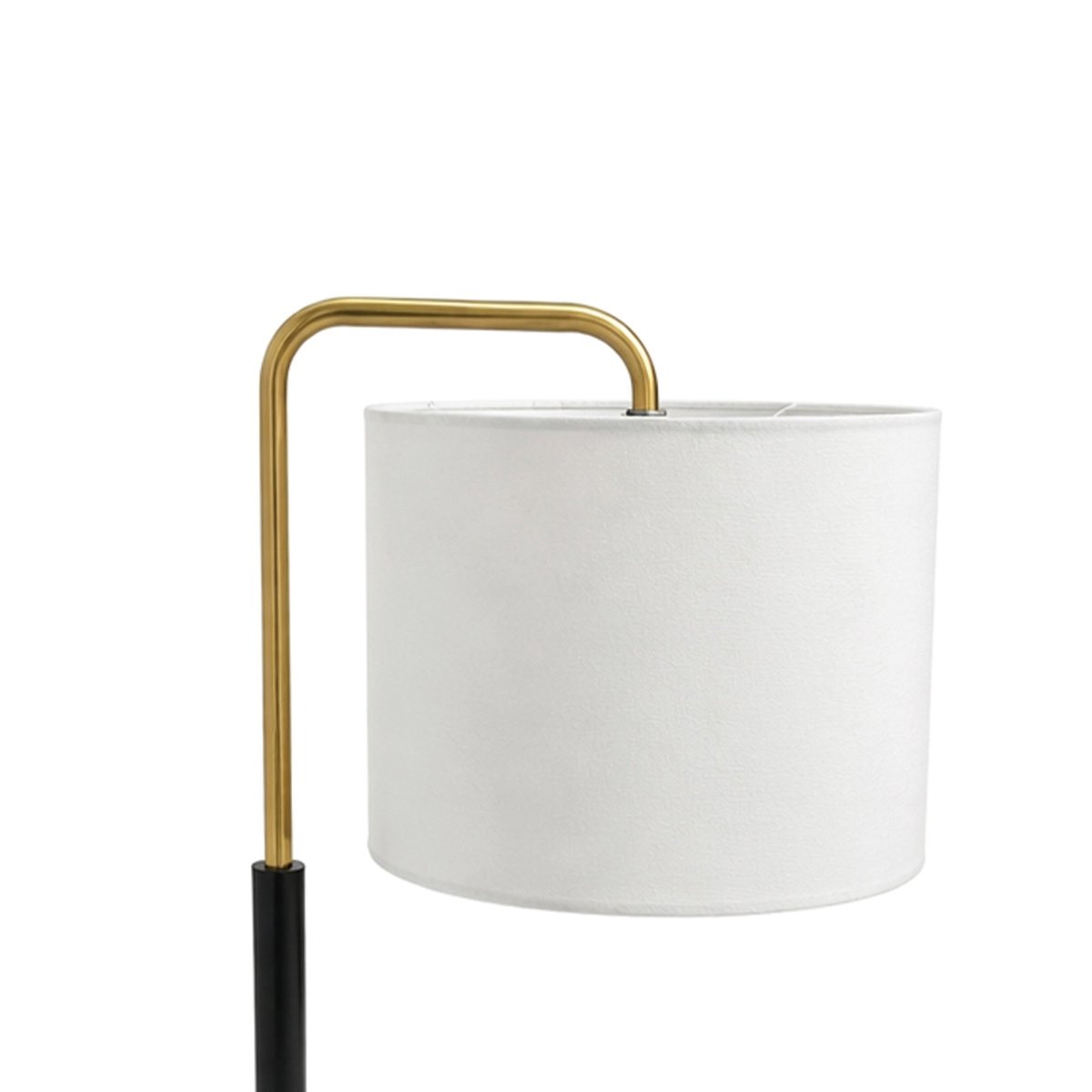 12″D x 23″H Modern Desk Lamp with White Linen Shade – Black or Brushed Brass Finish - 4 Pack - LEDMyPlace