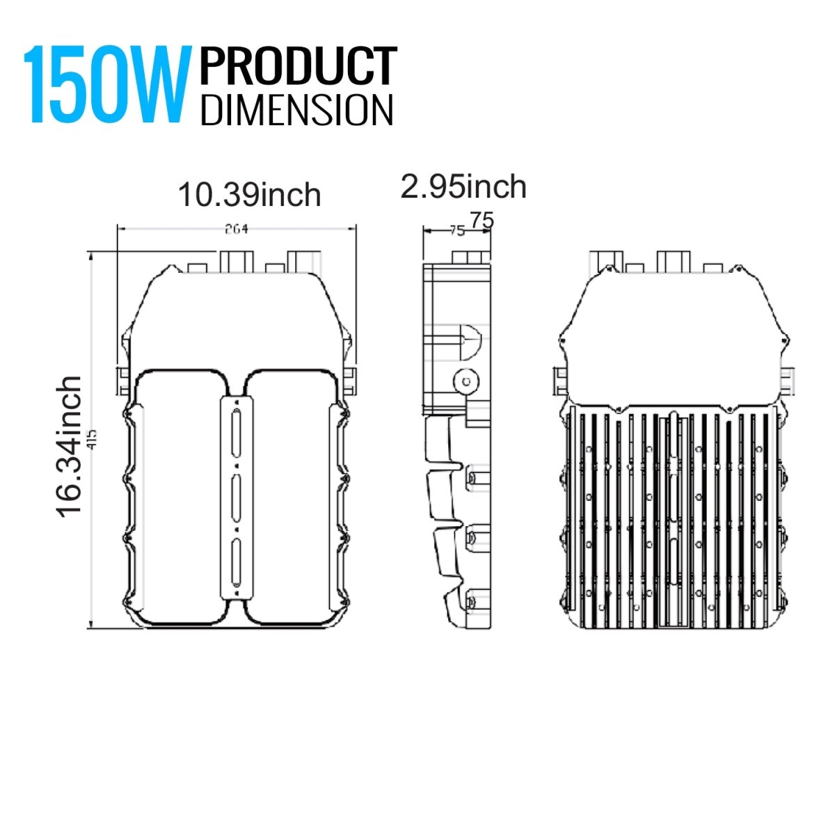 Staflex Led Module 100 Pack 150 Watt LED Explosion Proof Area Light, STA124 Series, Dimmable, 5000