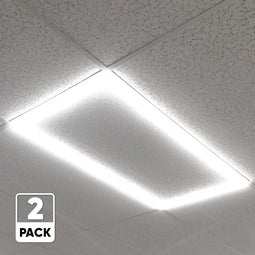 2 ft. x 4 ft. LED T-Bar Panel Light, 40W/50W/60W Wattage Adjustable, 3000K/4000K/5000K CCT Changeable, Dimmable, 6600LM, ETL & DLC Listed, Perfect For Offices, Schools, Hospitals