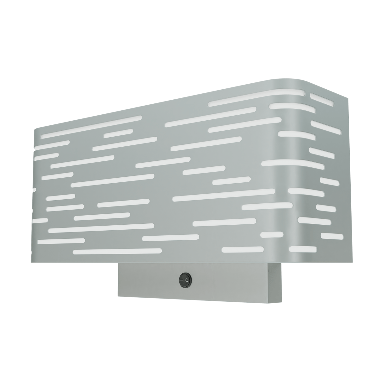 2 - Light, 14"W Bedside Headboard Light, Rectangular Shape, Material: Metal + Acrylic, Twinkle Glossy Finish, 110V, ETL, w/ on/off Rocker Switch, Wall Mounted Light - LEDMyPlace