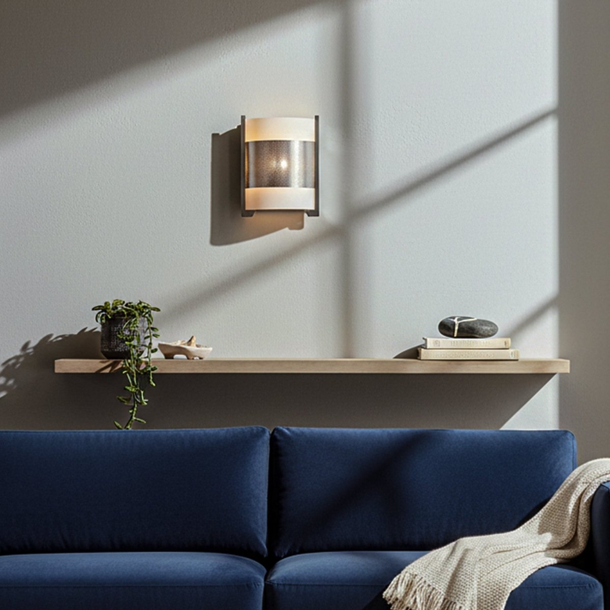 2 - Light Brushed Nickel Wall Sconce, White Glass shade, Dimension: W10"xH11.75"xE4" - LEDMyPlace