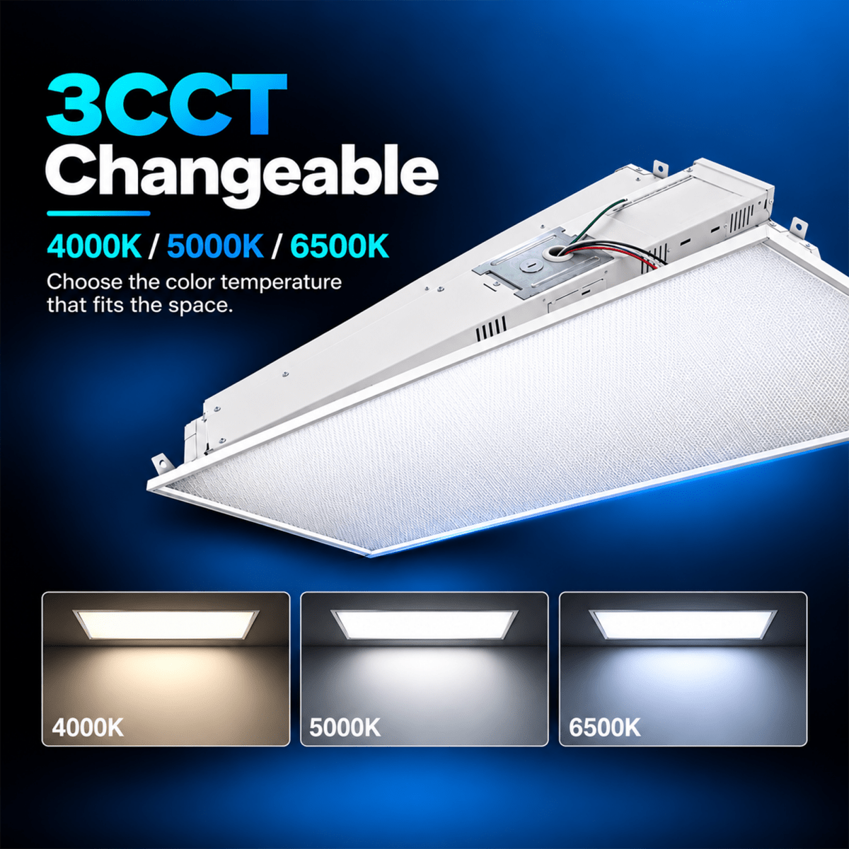 2FT Linear LED High Bay Light 105W/135W/165W Wattage Adjustable, 4000k/5000K/6500K CCT Changeable, Dip Switch, 0-10V Dim, 120-277V Input Voltage, ETL, DLC 6.0 Listed - LEDMyPlace
