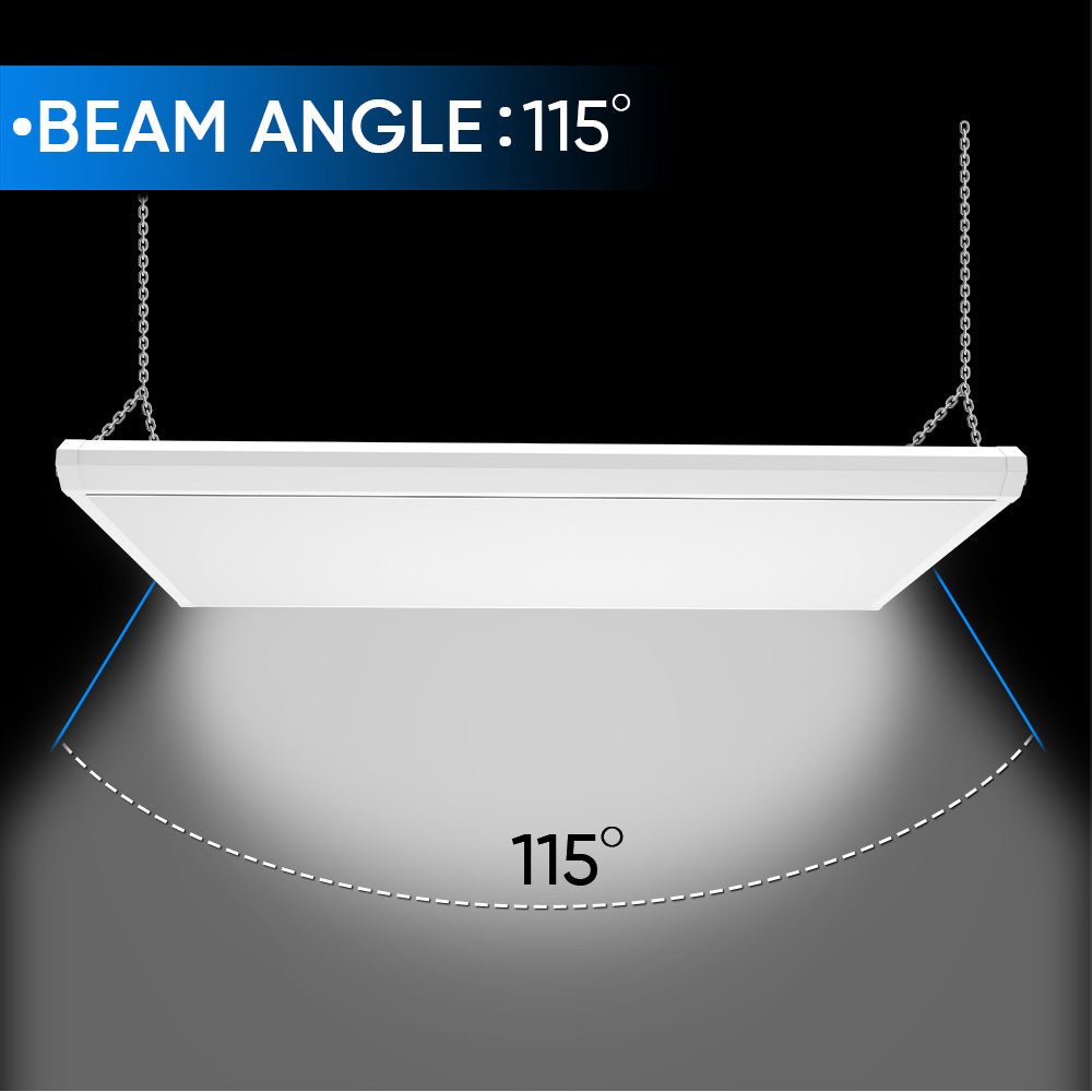 2FT Linear LED High Bay Light 60W/80W/105W Wattage Adjustable, 4000k/5000K/6500K CCT Changeable, Dip Switch, 0 - 10V Dim, 120 - 277V Input Voltage, ETL, DLC 5.1 Listed - LEDMyPlace