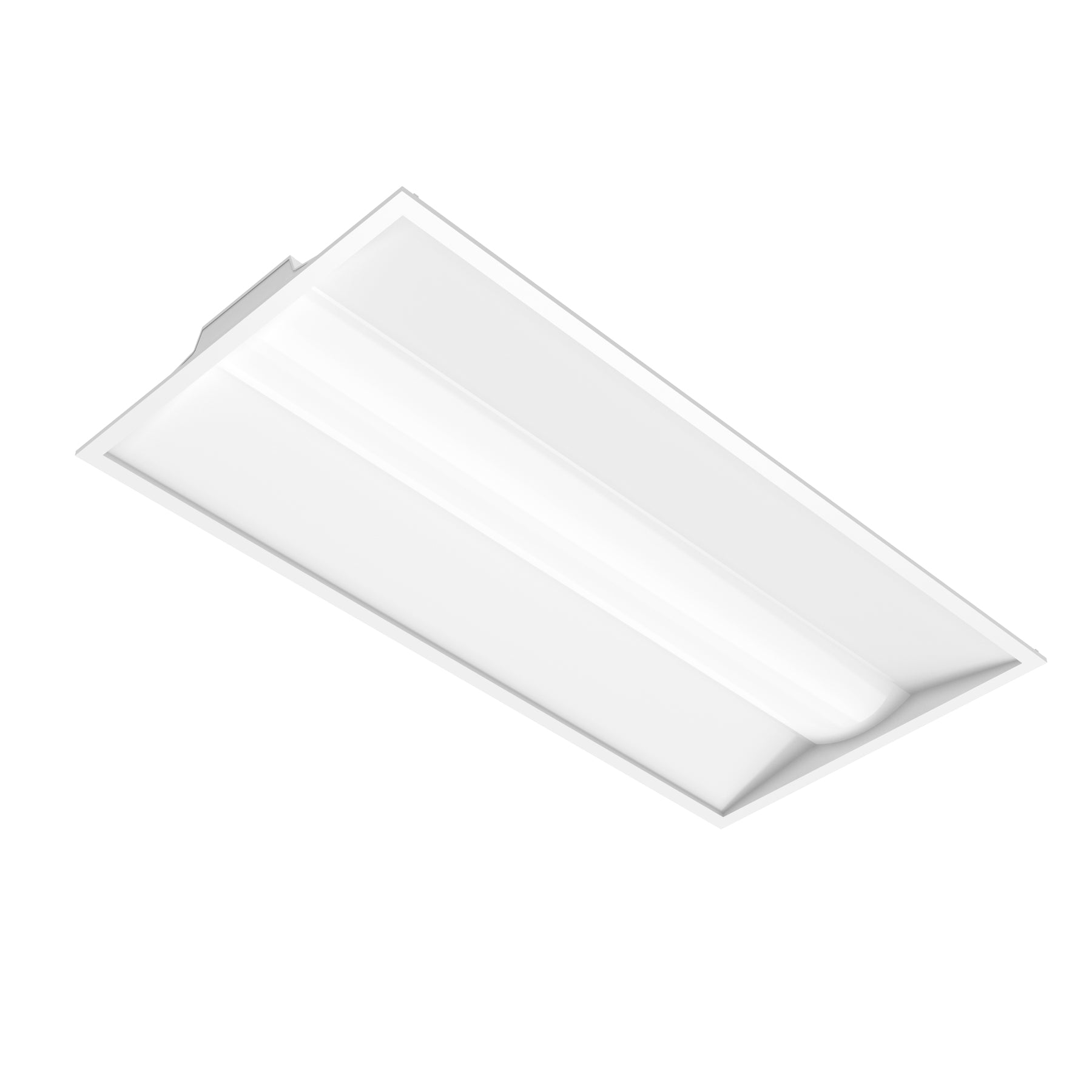 2 ft. x 4 ft. LED Center Basket Troffer Panel Light, 33W/40W/50W Switchable, 3000K/4000K/5000K CCT Changeable, Dip Switch, 0-10V Dim, 100V-277V, DLC Premium, Recessed Light Fixtures - Pack of 2