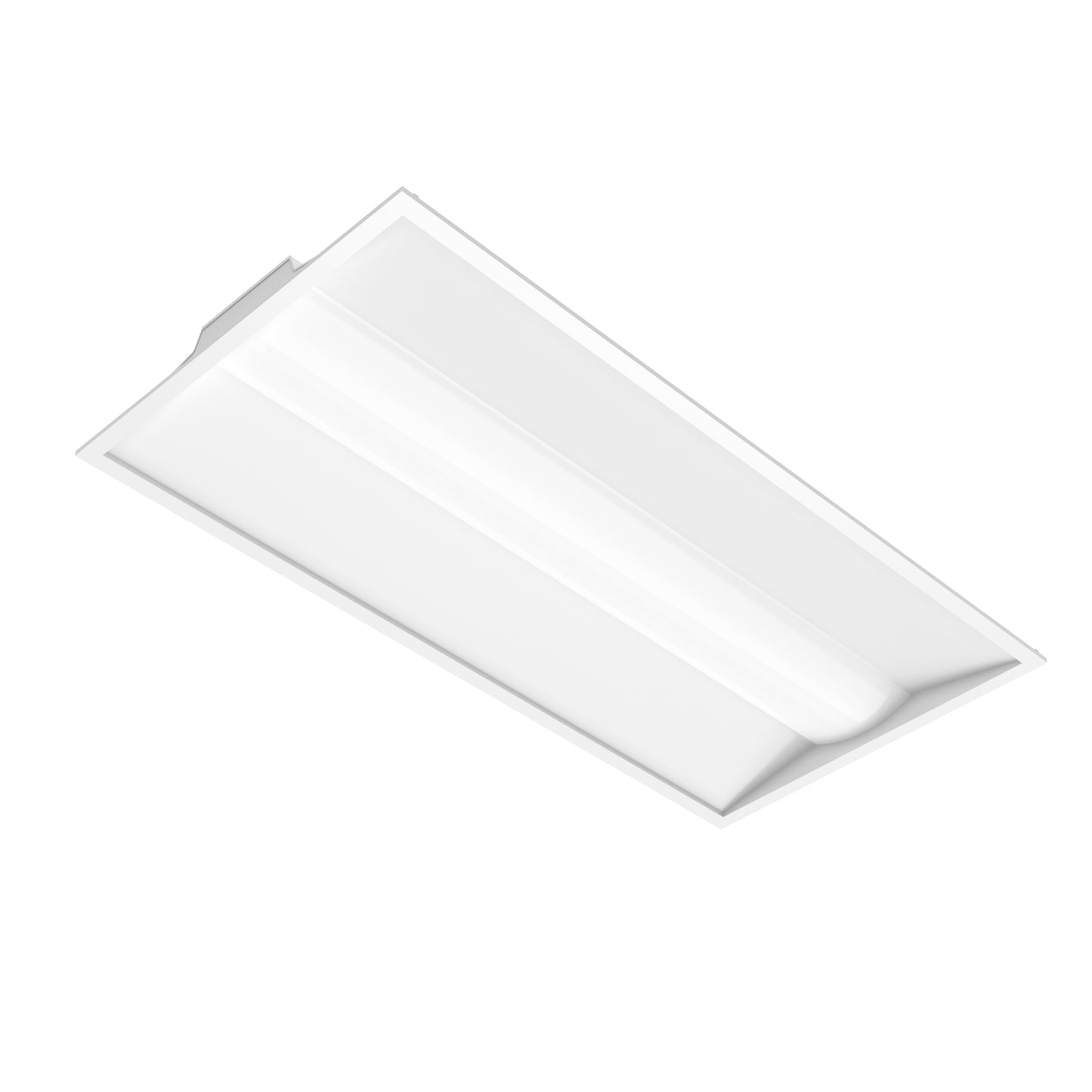 2 ft. x 4 ft. LED Center Basket Troffer Panel Light, 33W/40W/50W Switchable, 3000K/4000K/5000K CCT Changeable, Dip Switch, 0-10V Dim, 100V-277V, DLC Premium, Recessed Light Fixtures - Pack of 2