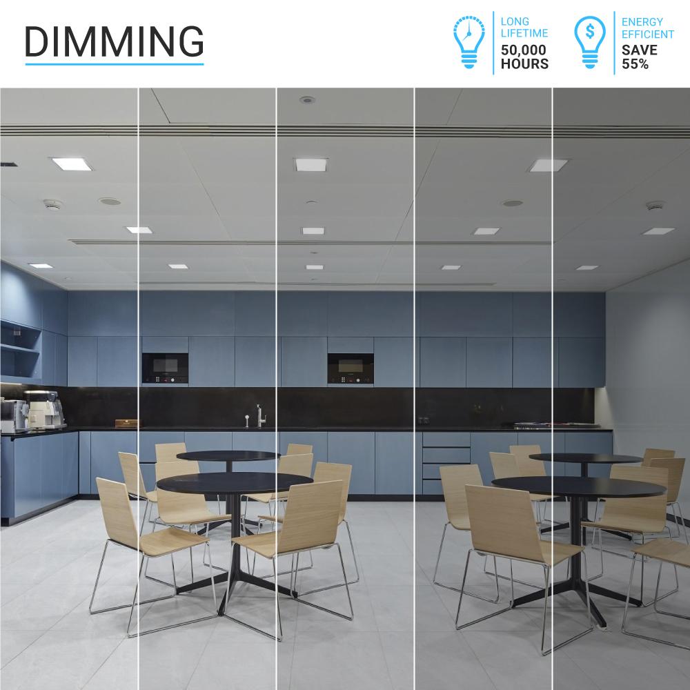 4 Inch LED Recessed Lighting, 9W, Square, ETL, Energy Star Listed, Triac Dimming, Recessed Downlights For Kitchens, Family Room, Closets, Hallways, Doorways, Basement - LEDMyPlace