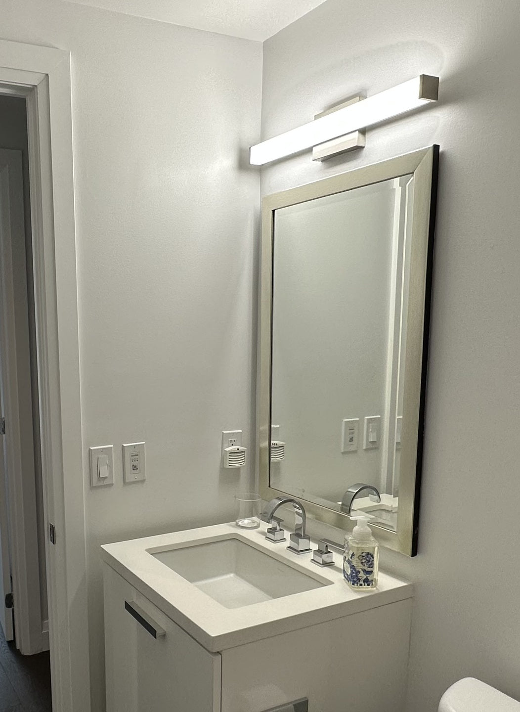 Bathroom Light Fixtures, Wall Mount, 24 inch/36 inch/48 inch, ETL Listed, Dimmable, Waterproof  Vanity Lighting, Rectangle Shape