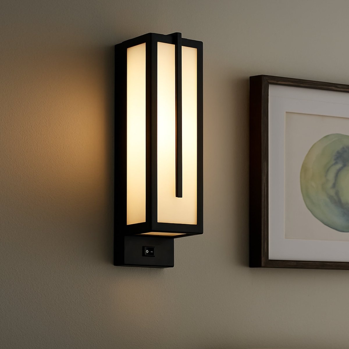 4″W x 12.5″H Black Wall Sconce with Integrated 15W LED – 5000K Hardwired Light - LEDMyPlace