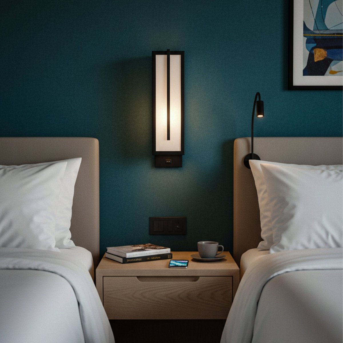 4″W x 12.5″H Black Wall Sconce with Integrated 15W LED – 5000K Hardwired Light - LEDMyPlace