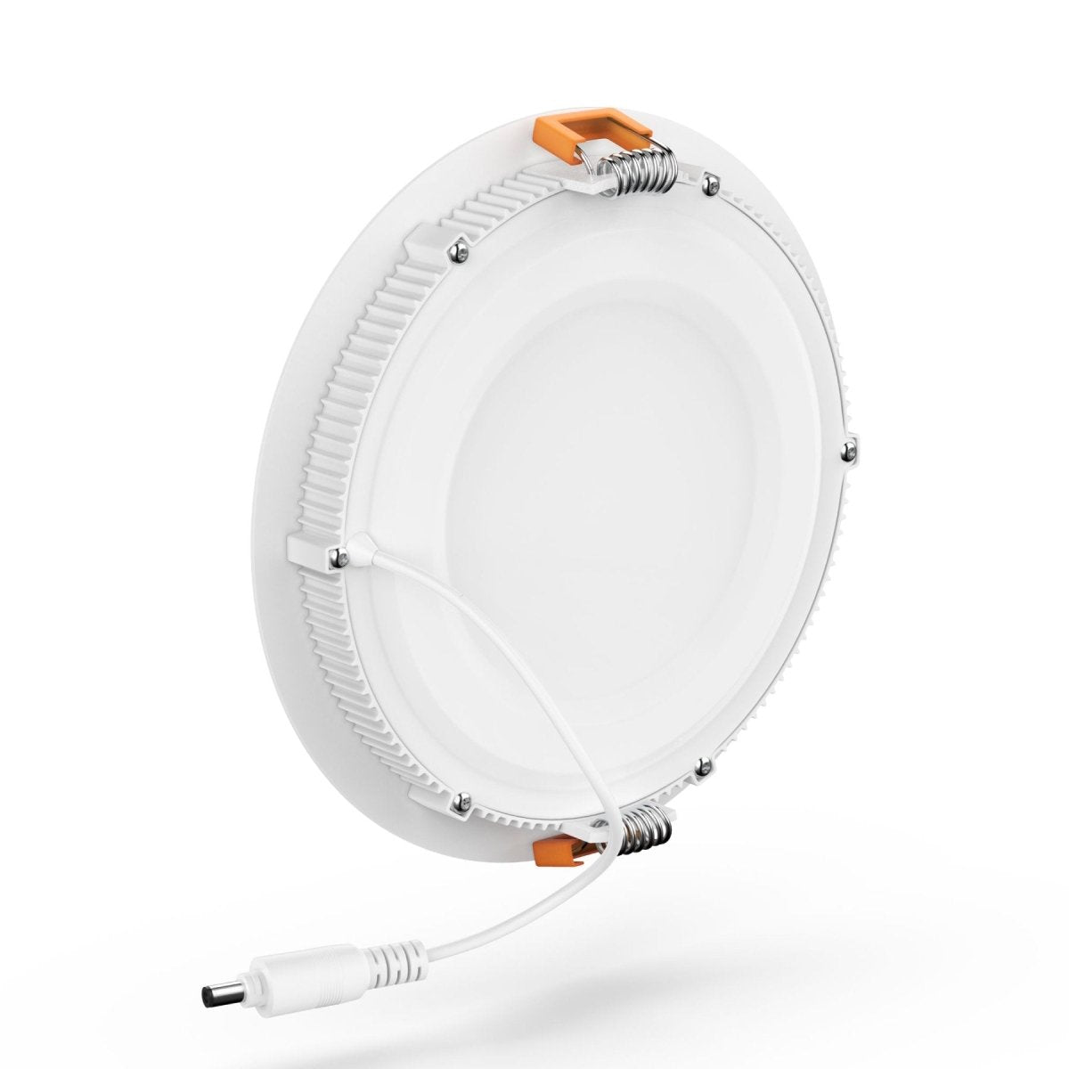 6" 12W LED Slim Panel Recessed Ceiling Light CCT Changeable 2700K/3000K/3500K/4000K/5000K, with Junction Box, Round - LEDMyPlace