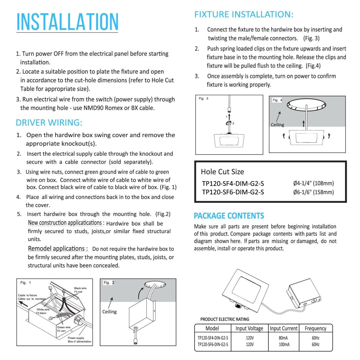 6" 12W LED Slim Panel Recessed Ceiling Light CCT Changeable 2700k/3000K/3500K/4000K/5000K, with Junction Box, Square - LEDMyPlace