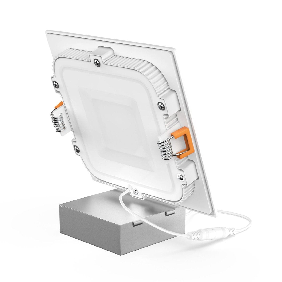 6" 12W LED Slim Panel Recessed Ceiling Light CCT Changeable 2700k/3000K/3500K/4000K/5000K, with Junction Box, Square - LEDMyPlace