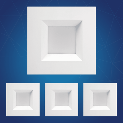 6 Inch LED Recessed Lighting, 12W, Square, Smooth Trim, ETL, Energy Star Listed, Dimmable, Recessed Downlights For Closets, Kitchens, Hallways, Doorways, Basement - LEDMyPlace