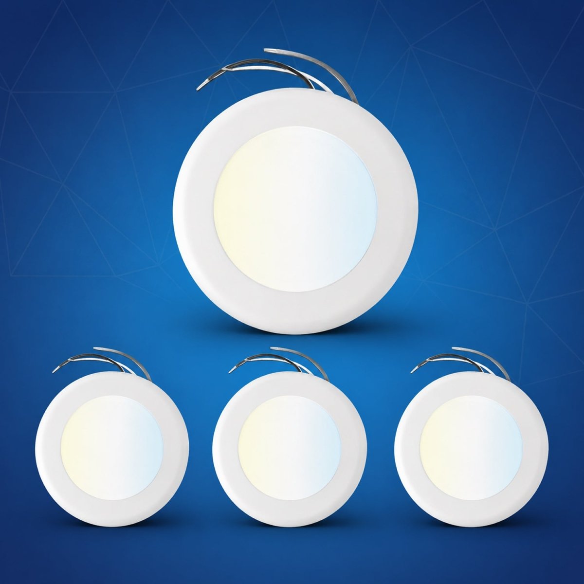 6" LED Disk Downlight, 15W, 5CCT Changeable: 2700K/3000K/3500K/4000K/5000K, 120V AC, Damp Location - LEDMyPlace