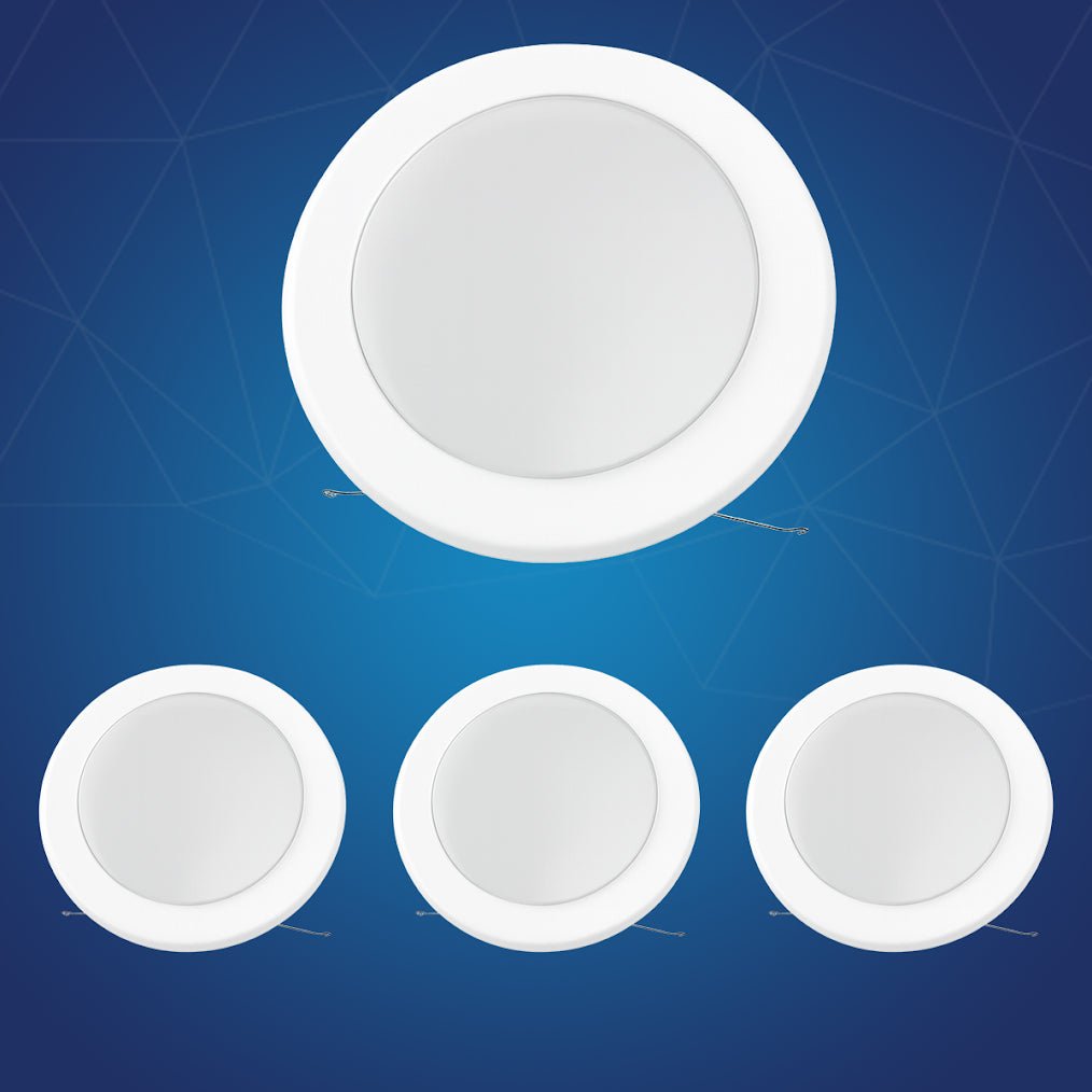 6" LED Disk Downlight, 15W, 5CCT Changeable: 2700K/3000K/3500K/4000K/5000K, 120V AC, Damp Location - LEDMyPlace