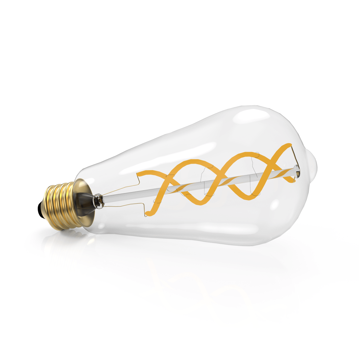 6 Watt 2-Soft Filament, ST18 Dimmable LED Clear Vintage Style Light Bu