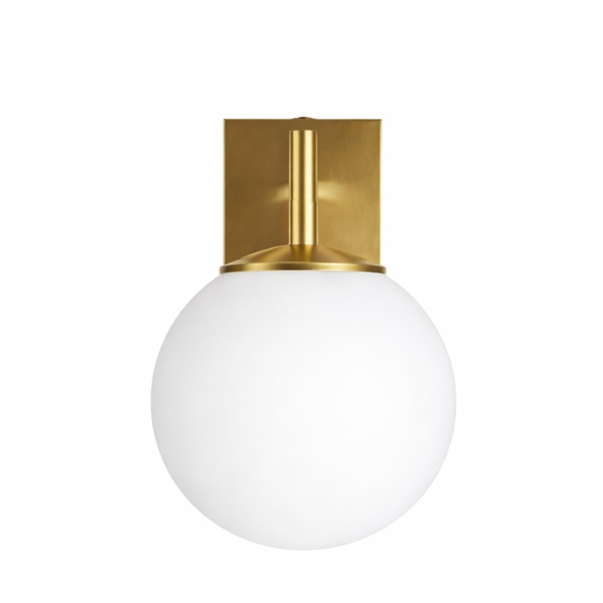 6.5″W x 10″H x 8″E Burnished Brass Wall Sconce with Frosted White Acrylic Shade and E26 Rocker - Switch Light - 4 Pack - LEDMyPlace